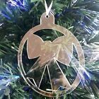 Round Bow Christmas Tree Decorations - Solid Colours Sets: 10x7cm or 4x14cm