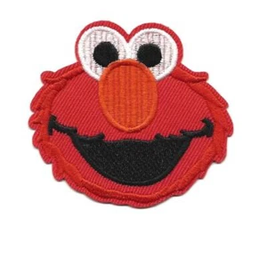 ELMO PLANCHA EN PARCHE 2.75" Dibujos Animados Cara Rojo Plaza Sésamo Aplique Bordado - Imagen 1 de 2