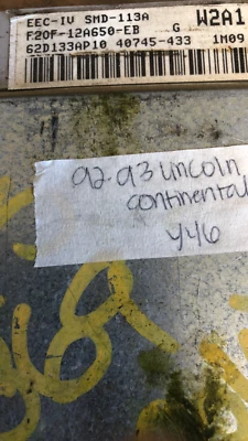 1992-1993 Lincoln Continental ecm ecu computer F20F-12A650-EB - Image 1 of 4