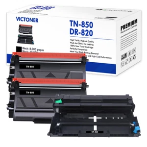 TN850 DR820 Toner Drum Combo for Brother TN-850 L6200DW L5900DW MFC-L5800DW - Picture 1 of 18