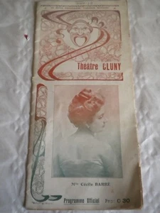 Cubierta Art Nouveau de Colección Programa Teatro Cluny 1908 Francos-Macons - Imagen 1 de 5