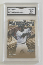 2012 Choice International League Top Prospects Bryce Harper Rookie RC #13 GMA 10