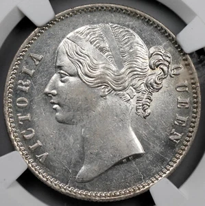 1840 India - British (B&C) 1 Rupee, NGC MS 61 - Picture 1 of 4
