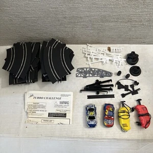 Life-Like Turbo Challenge 1/43 Scale Slot Cars Controllers Tracks Posts UNTESTED - Picture 1 of 19