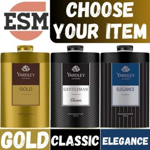 Natural Yardley London Gentleman Deodorizing Talc Talcum Powder For Men 250G UK - Picture 1 of 25