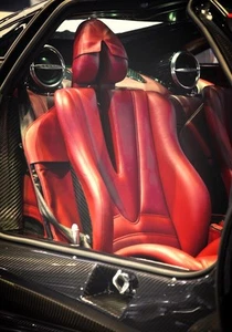 ORIGINAL OeM PAGANI HUAYRA LUGGAGE REAR SEAT SUIT BAGS (2) (PAIR) SCHEDONI LTHER - Picture 1 of 12