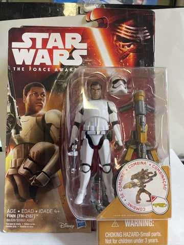 STAR WARS Force Awakens 3.75" FINN Stormtrooper FN-2187 BLOODY HELMET Figure NEW Cover