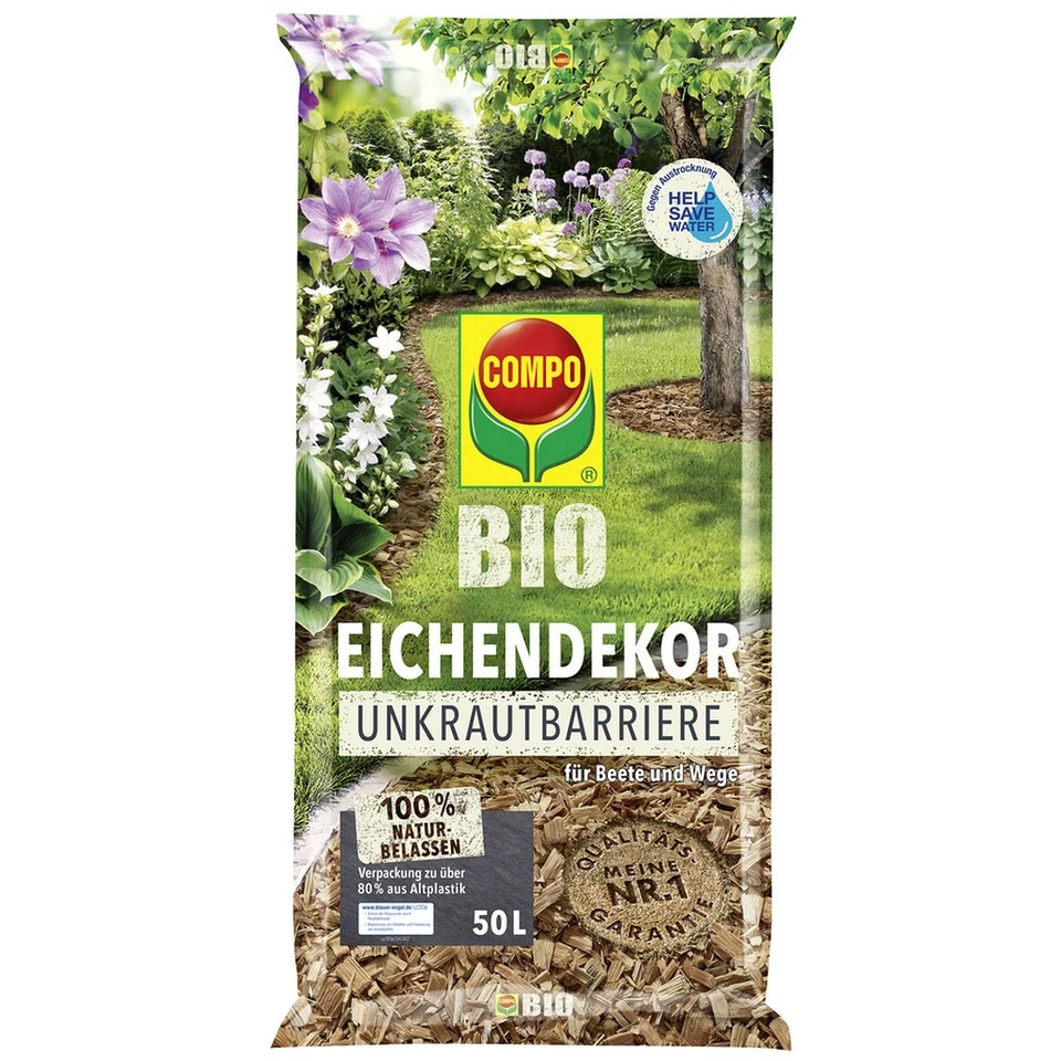 COMPO 2417604004 Eichendekor Unkrautbarriere (50 L) (BIO Unkrautvernichter)