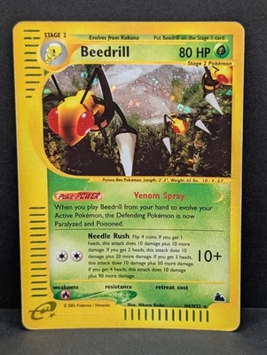 Beedrill H4/H32 Skyridge Holo Rare Pokemon TCG Nintendo e-reader vintage MP - Image 1 of 3