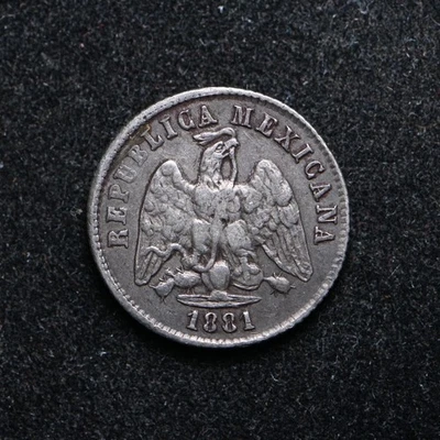 1881 Mexico 10 Centavos Silver Coin (cn15785) - Image 1 of 2