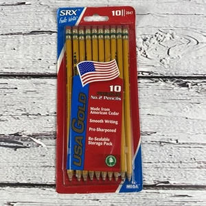 Lápices SRX Gold 10 unidades Premium No.2 EE. UU. Feels escribir mega marcas - Imagen 1 de 4
