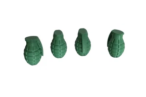 4pc Set Green Grenade Bomb Valve Stem Cap Covers Unique Stylish 3D Printed Gift - Bild 1 von 4