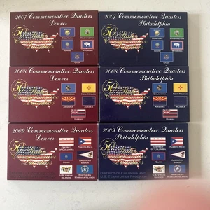 2007, 2008, 2009  50 States Commemorative Quarter Set Satin Finish P&D - Picture 1 of 3