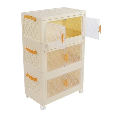 （67）Double Opening Doors Large Storage Bins Plastic Collapsible Storage Bi VA - Image 1 of 4