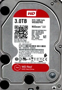 WD30EFRX-68N32N0 S/N: WCC7K HANNNT2MHB WESTERN DIGITAL 3 TB TAILANDIA MARZO 2018 - Imagen 1 de 2