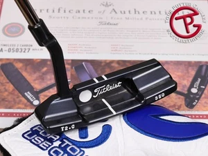 Scotty Cameron Tour Only Brushed Black Carbon T2 Timeless 2 Circle T - 34" 350G - Picture 1 of 8