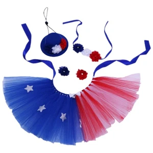 Suministros de aderezo para mascotas Disfraces para perros para el Día de la Independencia Falda tutú pequeña - Imagen 1 de 12