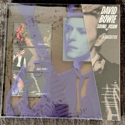 David Bowie Sound+Vision 3 x Cassettes + Book Ryko Box Set USA 1989 MINT SEALED - Image 1 of 4