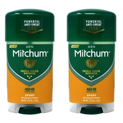 Paquete de 2 Mitchum Desodorante Antitranspirante Gel Deportivo para Hombres 2.25 OZ Foto 1 de 3