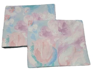 Set of 2 Floral Pillowcases In Pinks, Blues, Aqua, White 20 X 32 Standard/queen - Picture 1 of 4