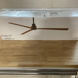 MinkaAire Simple F789-CL  Simple 65" 3 Blade Indoor / Outdoor Energy -Coal - Picture 1 of 9
