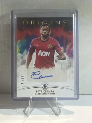 2021-22 Panini Chronicles Origins Patrice Evra Gold Auto /10 Man Utd - Image 1 of 2