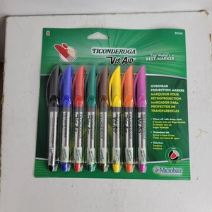 8 Colors pack- Ticonderoga Overhead Projector Fine Point Marker NOS - Picture 1 of 2