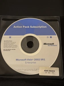 Microsoft Visio 2002 Enterprise Edition For Windows Includes 5 Licenses - Picture 1 of 3