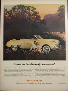 1948 Vintage Studebaker automobile regal print ad.  Yellow convertible  - Picture 1 of 1
