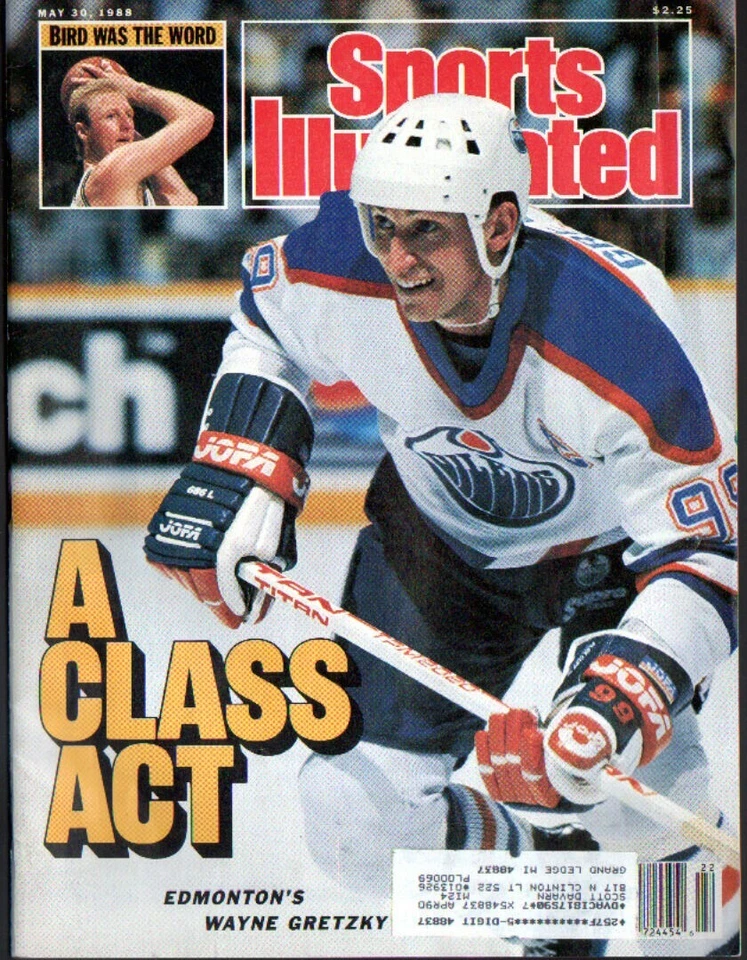 May 30, 1988 Wayne Gretzky Edmonton Oilers Larry Bird Celtics Sports Illustrated - Image 1 of 1