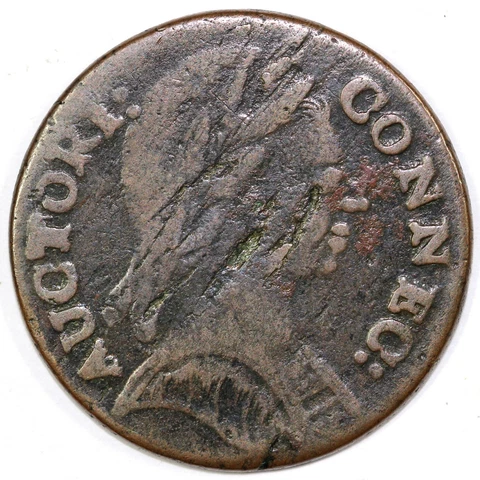 1785 M.4.4-C Connecticut Colonial Copper Coin Cover
