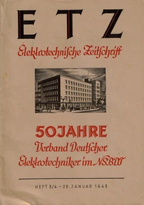 ETZ - Elektrotechnische Zeitschrift - Heft 3/4 vom 28.01.1943 - 50 Jahre NSBDT - Bild 1 von 1