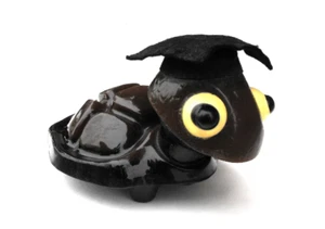 Vintage Graduation Turtle Figurine Graduate Gift Tortoise Paperweight Dorm Decor - Picture 1 of 5