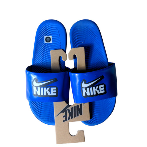 NUOVI sandali Nike Kawa Fun Slide per bambini BLU DD3242 giovani taglia 6