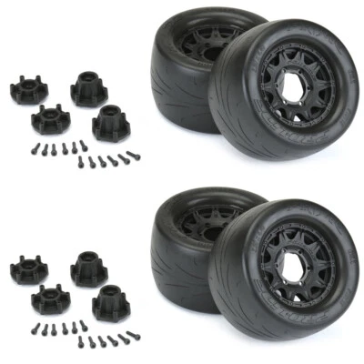 Pro-Line Prime 2.8" Street Black Tires/Wheels (4) for Stampede 2WD/4WD - Image 1 of 4