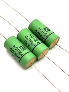 6 x Roederstein axial ERO KC1854 0,075uF / 160V - Nuevo de lote antiguo - Imagen 1 de 2