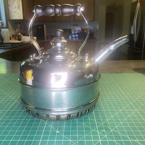Simplex Whistling Tea Kettle Chrome Plated Copper Rapid Boil Coil - Picture 1 of 10