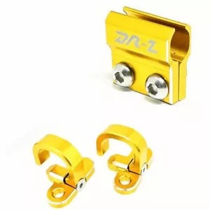 Gold Front Rear Brake Cable Line Clamp Hose Guide FOR 2005-2021 SUZUKI DRZ400SM - Picture 1 of 11