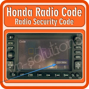 Honda Radio pin key Code: Compatible with 2002-2006 Models Navigation CD - Foto 1 di 6