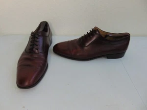 Salvatore Ferragamo Oxfords Brogue 12 EE Lavorazione Originale Brown Leather - Picture 1 of 10