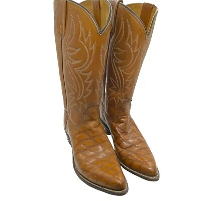 Acme Botas Vaqueras Western Mujer Talla 7 C Marrón Medio Pantorrilla Punta De Colección Tostado Foto 1 de 4