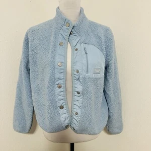 Abercrombie Kids Girls Light Blue Size 13/14 Sherpa Jacket Casual Warm School - Picture 1 of 12