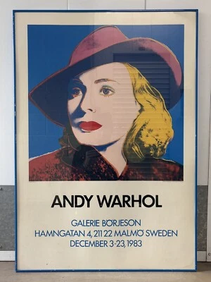 🔥 RARE Vintage Modern ANDY WARHOL Exhibition Poster - GALERIE BORJESON, 1983 - Image 1 of 4