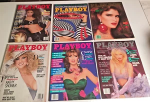Aug Oct Nov Dec June July 1986 PLAYBOY Exc Complete Great Celeb Photo's & Interv - Picture 1 of 8