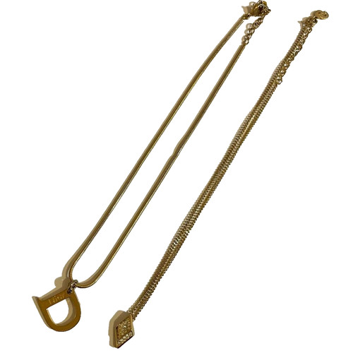 Collana Christian Dior logo D set 2P oro donna