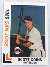 1989 San Jose Giants-California League-BEST Baseball Card-Scott Goins