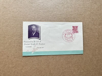 Ryukyu 1960 Special Event Cover +Pres Eisenhower Visit to Okinawa +Ike Cachet - Image 1 of 2