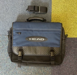 Head Laptop Computer Satchel Messenger Shoulder Bag Grip Handle Navy/Black *NEW* - Picture 1 of 8