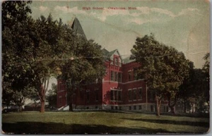 Vintage OWATONNA, Minnesota Postcard "High School" Building View / 1911 Cancel - Picture 1 of 2