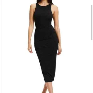 NWT Good American Ribbed Black Bodycon Tank Dress Lined GD0016 Size 4 XL - Picture 1 of 7